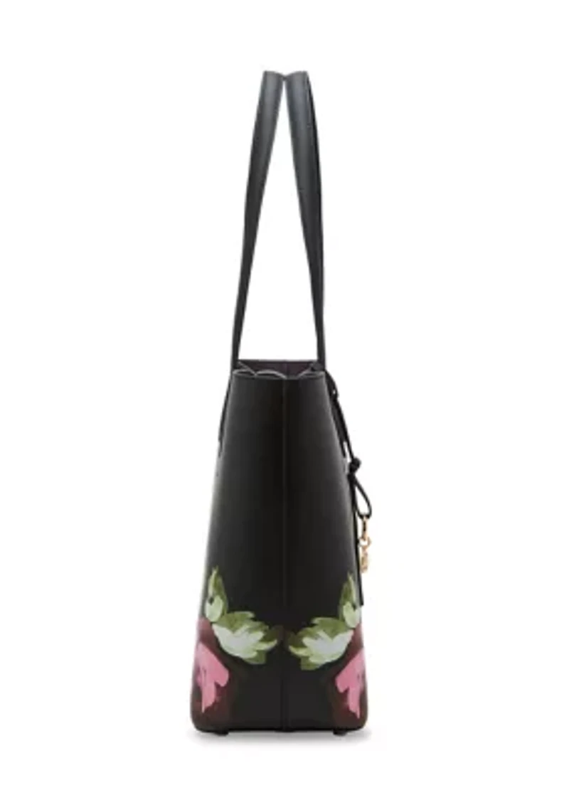 Bonded Floral Tote Bag with Pouch