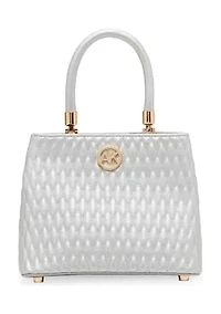 Small Quilted Satchel with Crossbody Strap 