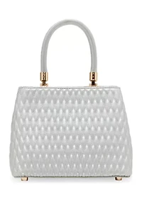 Small Quilted Satchel with Crossbody Strap 