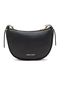 Sculpted Half Moon Crossbody Bag