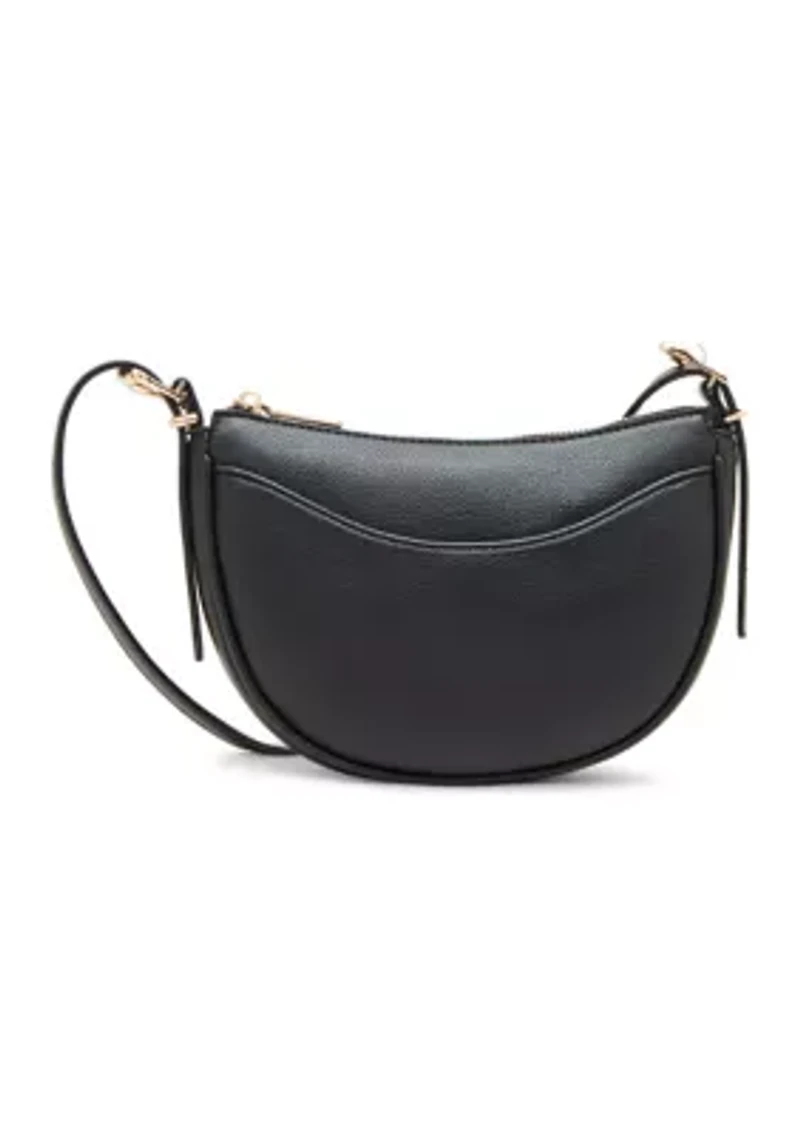 Sculpted Half Moon Crossbody Bag