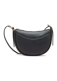 Sculpted Half Moon Crossbody Bag