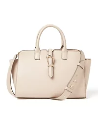 Sculpted Buckle Satchel