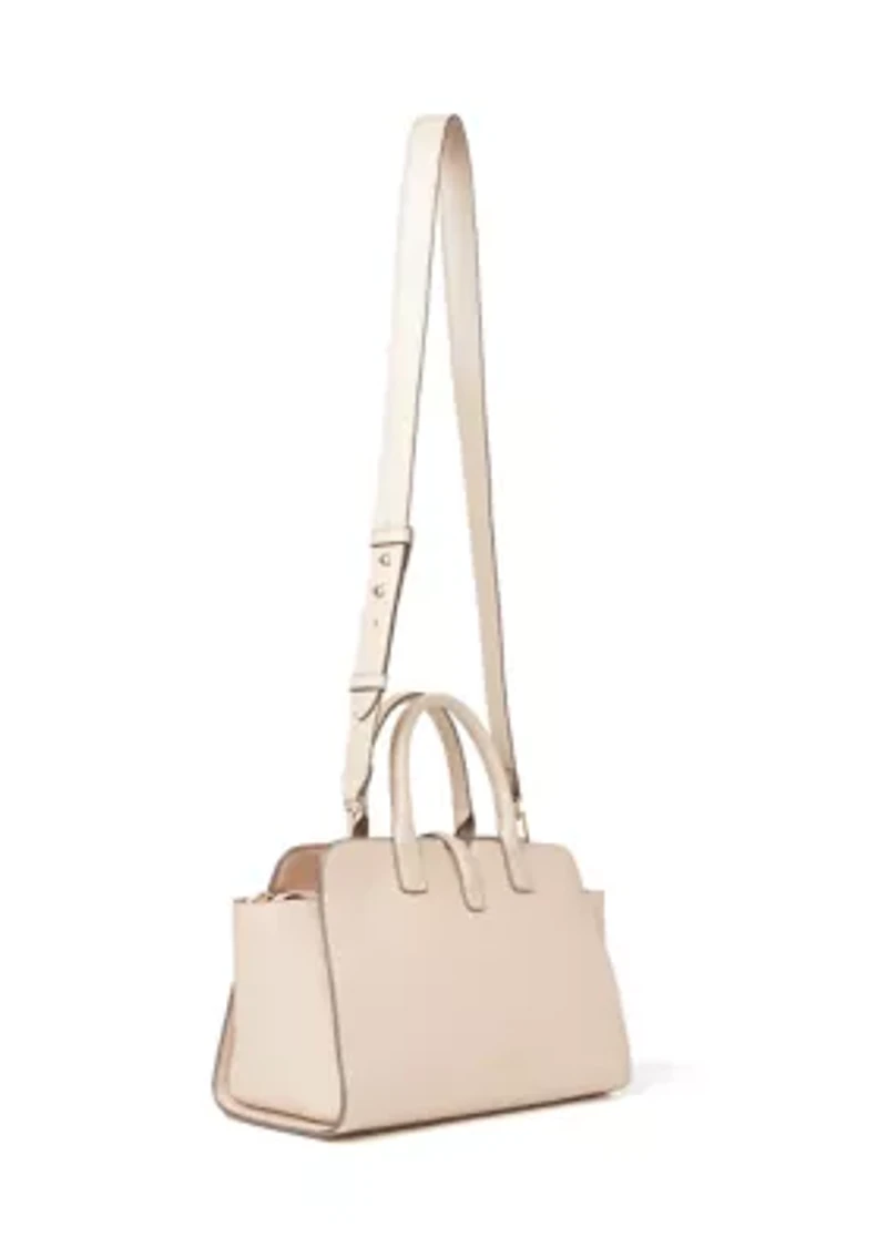 Sculpted Buckle Satchel