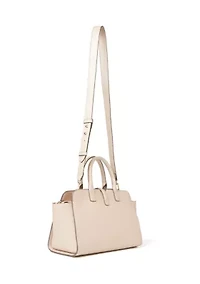 Sculpted Buckle Satchel