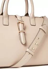 Sculpted Buckle Satchel