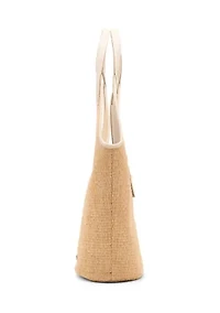 Straw Angular Hobo Bag with Pouch