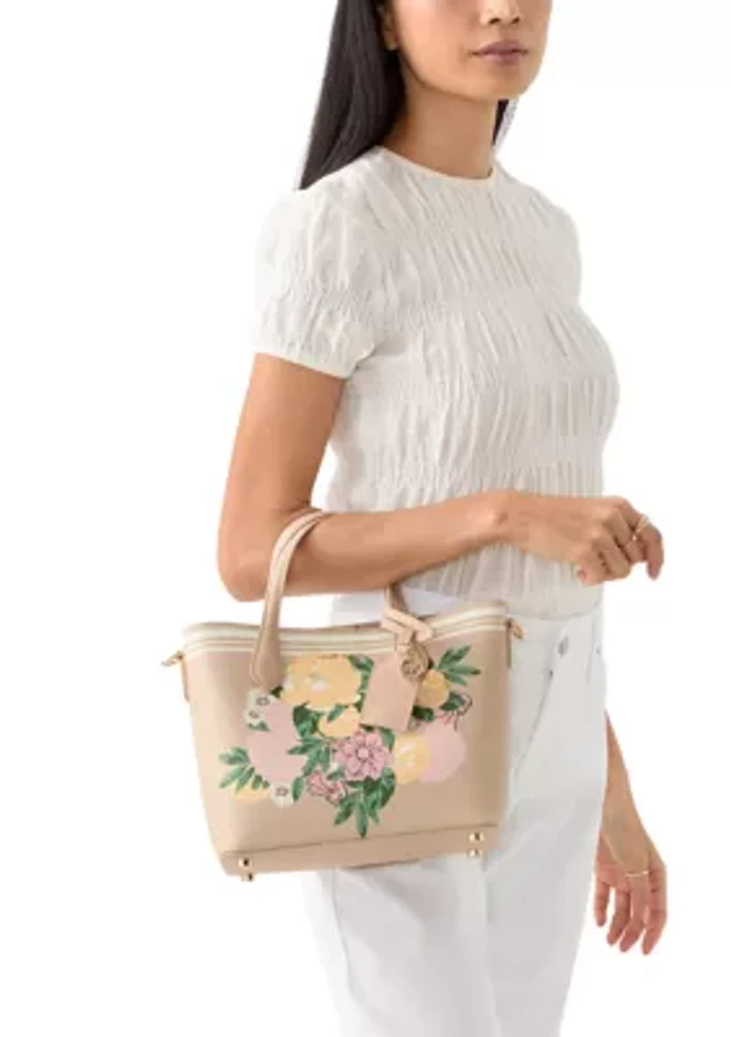 Bonded Mini Tote Bag with Double Satchel Straps