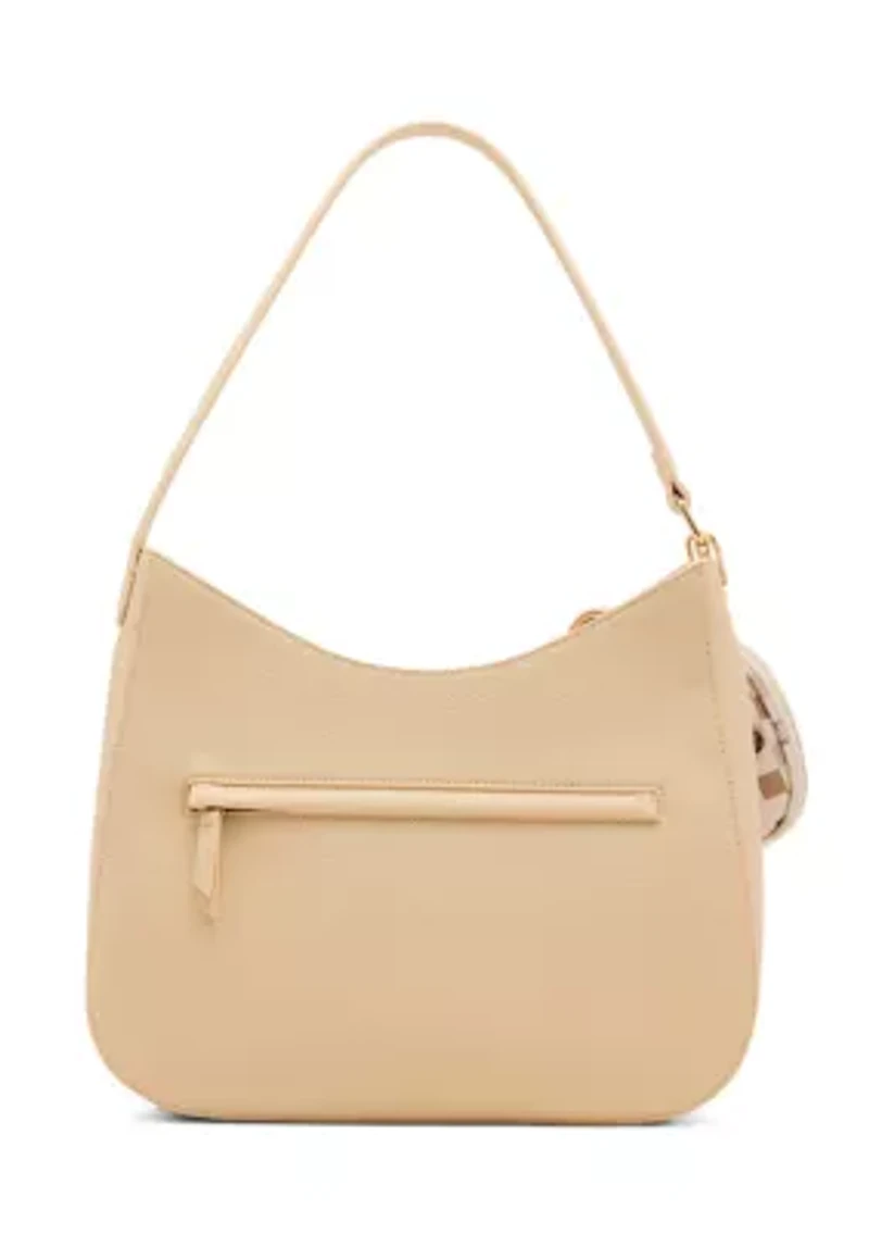 Medium Hobo Bag with Tile Lion Patch 