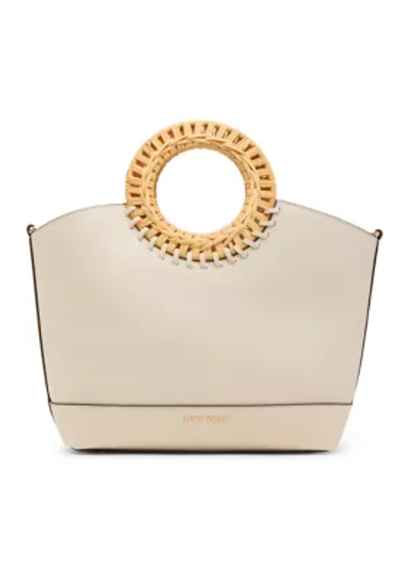 Circle Handle Tote with Detachable Strap 