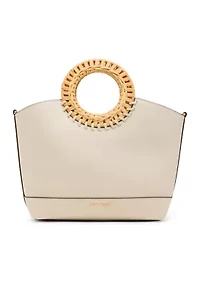 Circle Handle Tote with Detachable Strap 
