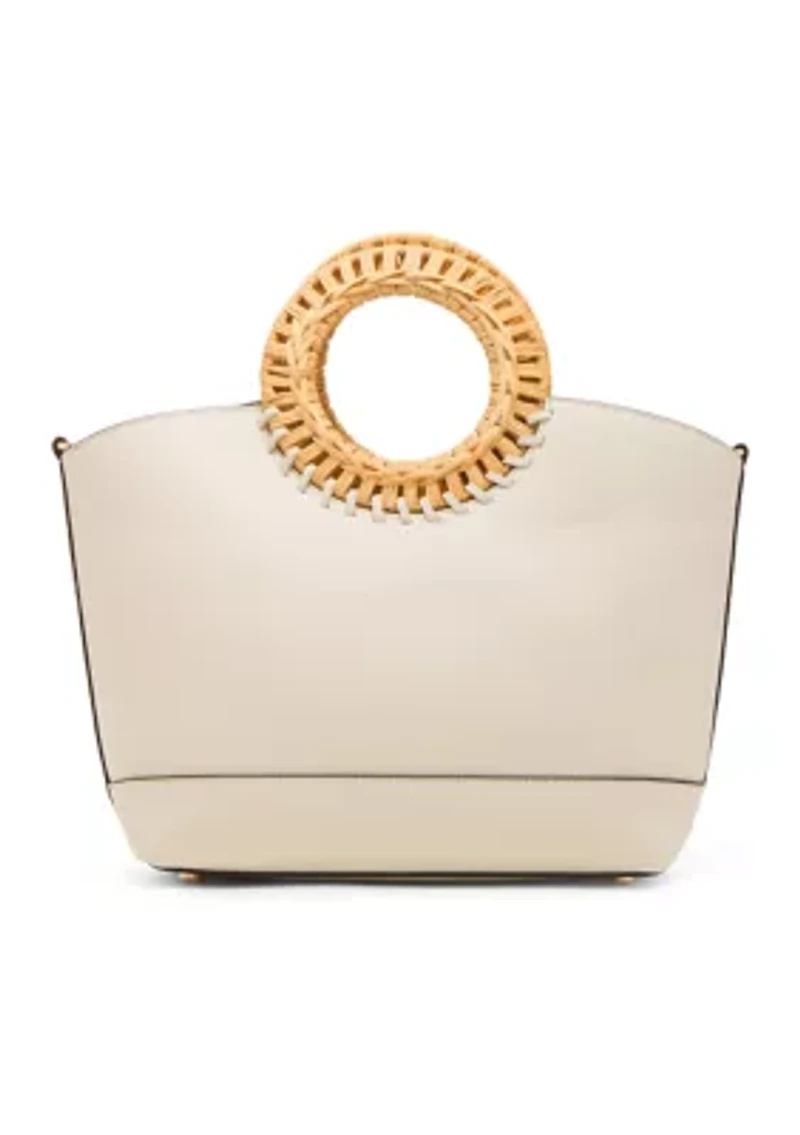 Circle Handle Tote with Detachable Strap 