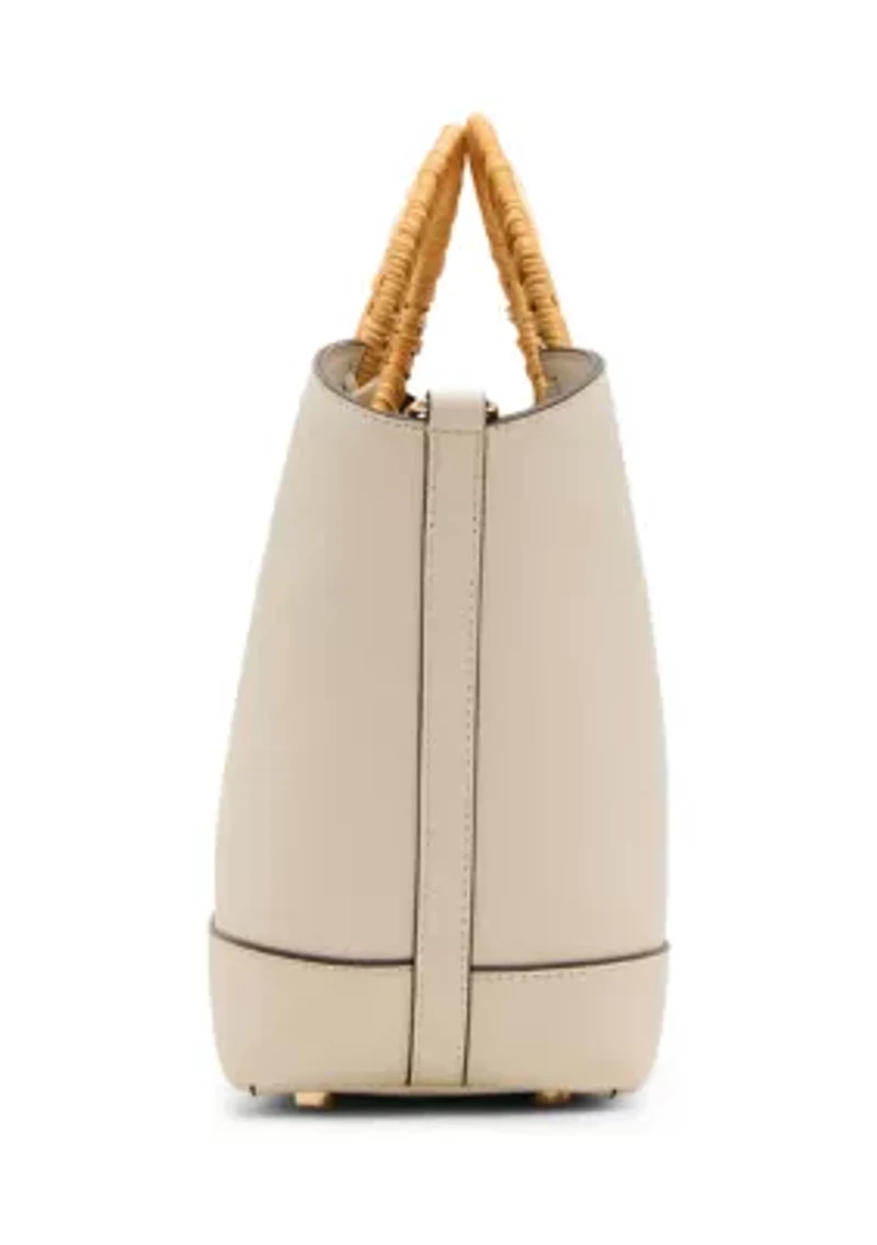 Circle Handle Tote with Detachable Strap 