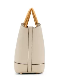 Circle Handle Tote with Detachable Strap 