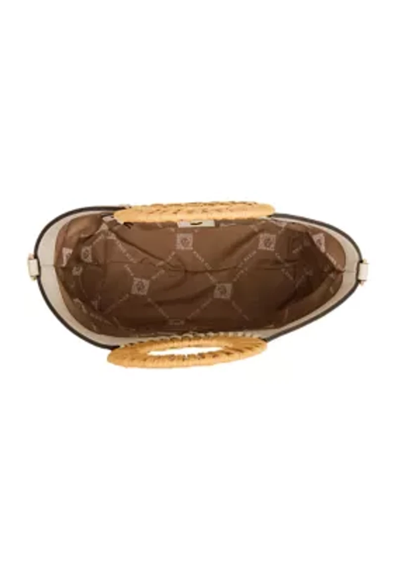 Circle Handle Tote with Detachable Strap 