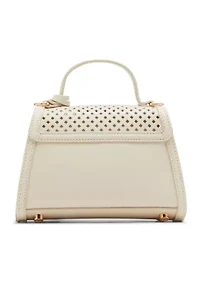 Perforated Flap Top Handle Crossbody