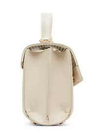 Perforated Flap Top Handle Crossbody