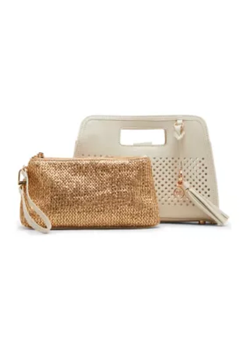 Perforated Clutch with Pouch