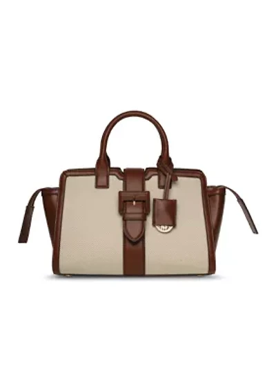 Canvas Satchel with Crossbody Strap