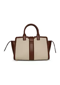 Canvas Satchel with Crossbody Strap