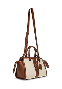 Canvas Satchel with Crossbody Strap