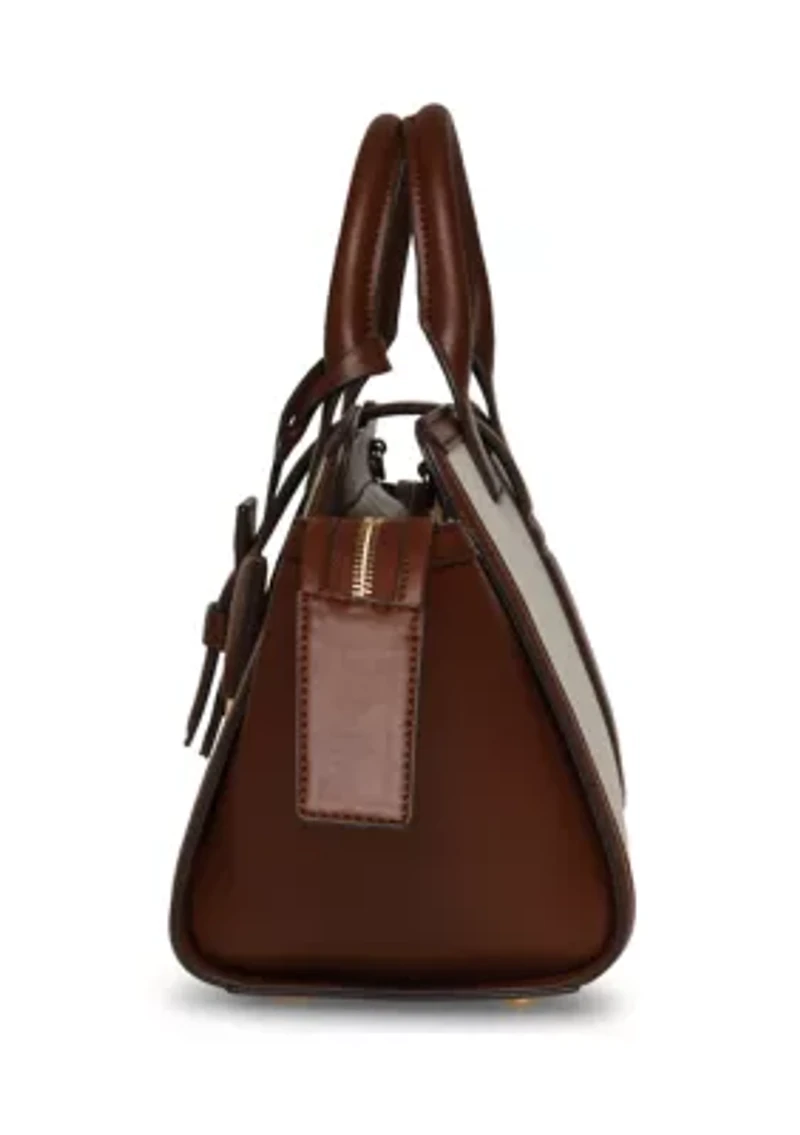Canvas Satchel with Crossbody Strap
