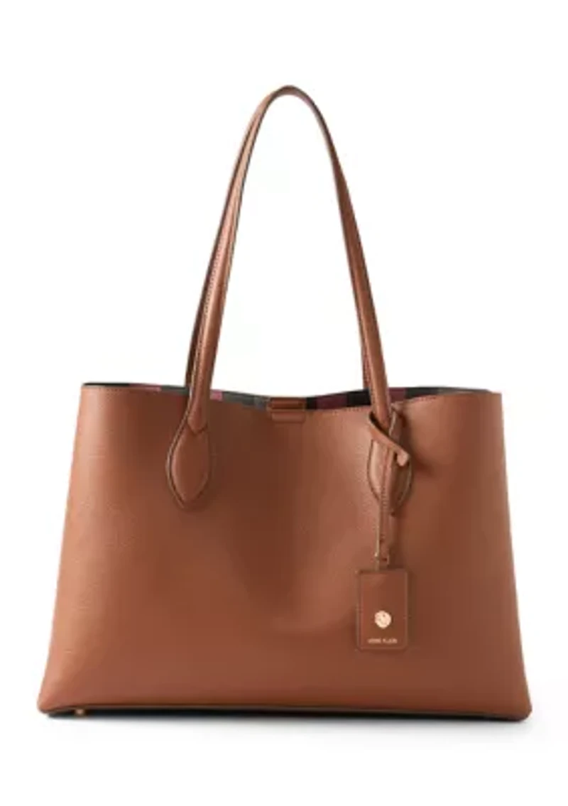 Double Compartment Tote Bag with Pouch