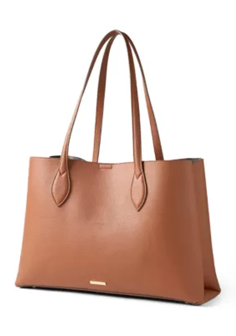 Double Compartment Tote Bag with Pouch