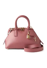 Small Angled Bowler Bag with Convertible Strap