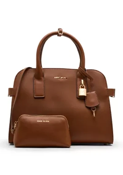Small Curved Satchel with Detachable Strap