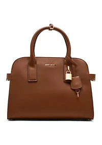 Small Curved Satchel with Detachable Strap