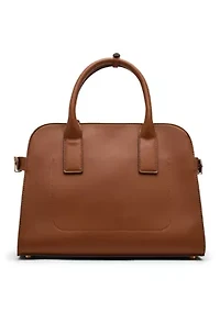 Small Curved Satchel with Detachable Strap