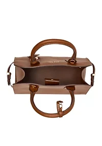 Small Curved Satchel with Detachable Strap