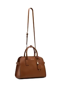 Small Curved Satchel with Detachable Strap