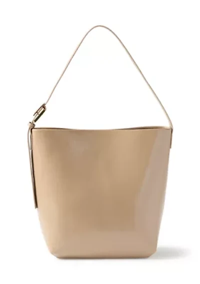 Medium Crinkle Patent Hobo Bag