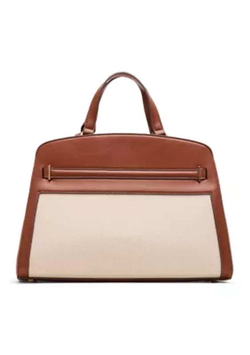 Medium Satchel Bag with Accent Scarf