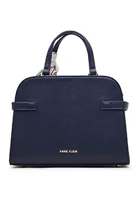 Medium Satchel Bag with Accent Scarf