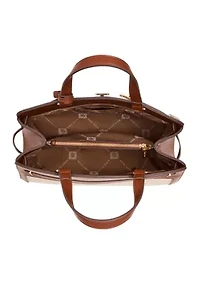 Medium Satchel Bag with Accent Scarf