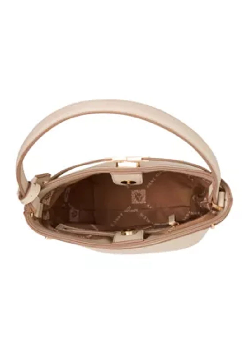 Bucket Crossbody Bag with Detachable Straps