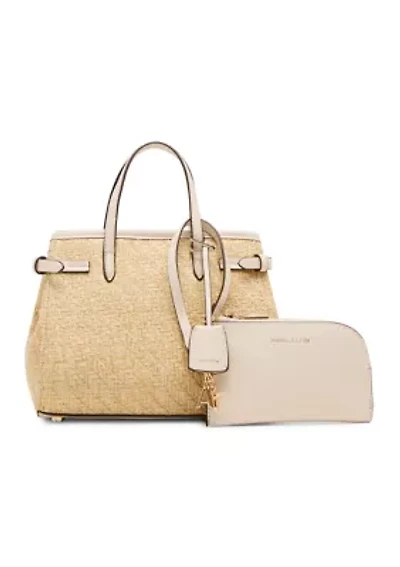 Straw Satchel Bag