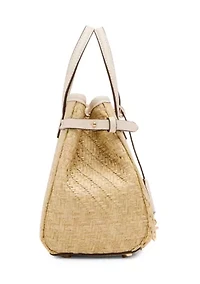 Straw Satchel Bag