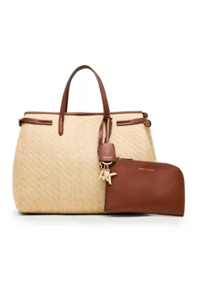 Medium Straw Satchel Bag