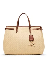 Medium Straw Satchel Bag