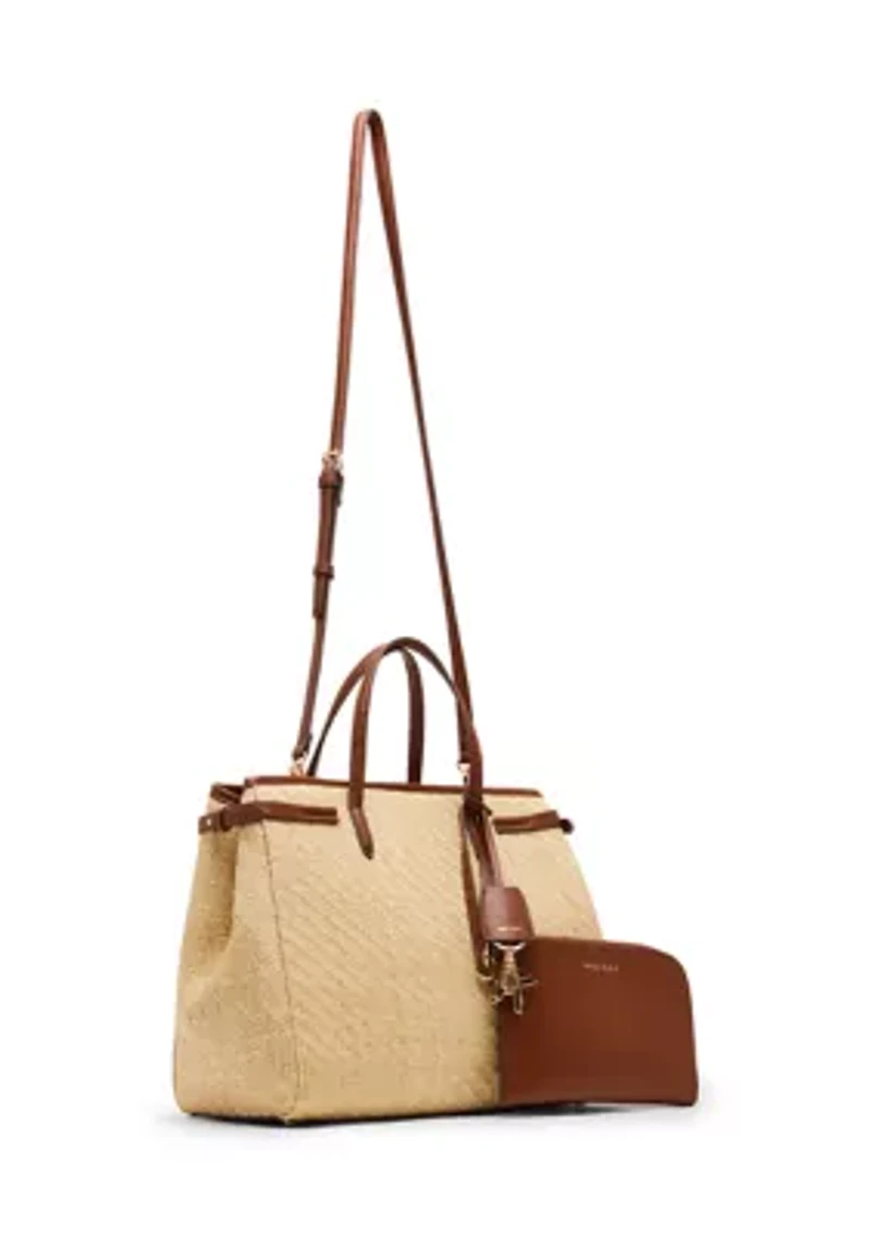 Medium Straw Satchel Bag
