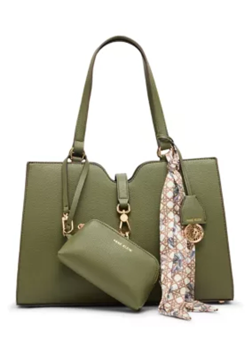 Tote with Scarf and Pouch