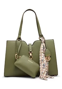 Tote with Scarf and Pouch