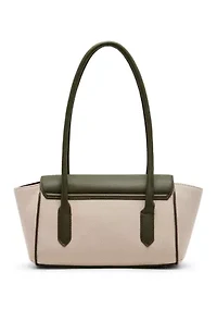 Canvas Shoulder Bag with Charm