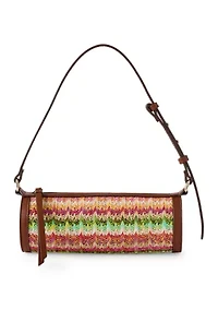Straw Barrel Shoulder Bag