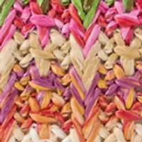 Straw Cutout Handle Crossbody Bag