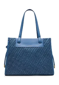 Straw Tote with Strap